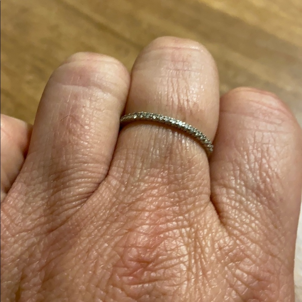 10 k white gold stack ring